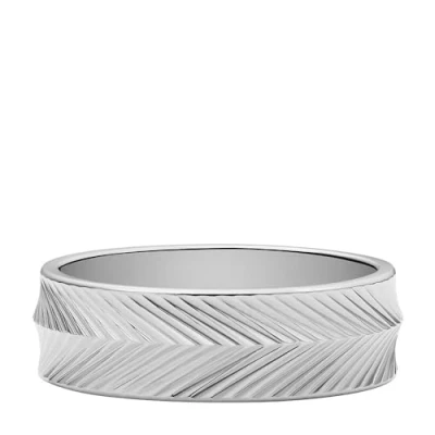 Abbildung von FOSSIL Damen Edelstahlband Ringe, 5, Metallisches Silber