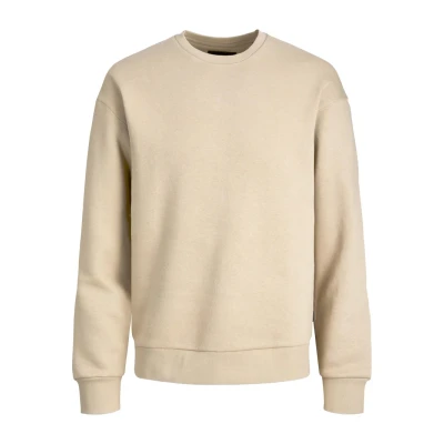 Abbildung von Jack &amp; Jones Estar Basic CREW NECK Sweatshirt, Herren, Größe: Medium, Beige