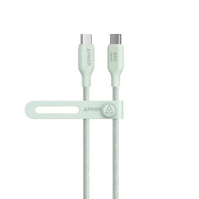 Abbildung von Anker USB C auf Kabel, 240W Typ Bio Nylon Ladekabel 90cm, Schnellladekabel, Kompatibel mit iPhone 16/15 Serie, MacBook Pro/Air, iPad Galaxy S24, Pixel, Switch, LG (Grün)
