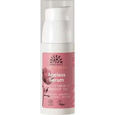 Abbildung von Urtekram Soft Wild Rose Ageless Anti Aging Nachtcreme mit Hagebuttenöl und Vitamin C Feuchtigkeitscreme Hyaluronsäure Produktserie Dare To Dream Natürlich, bio vegan 50 ml
