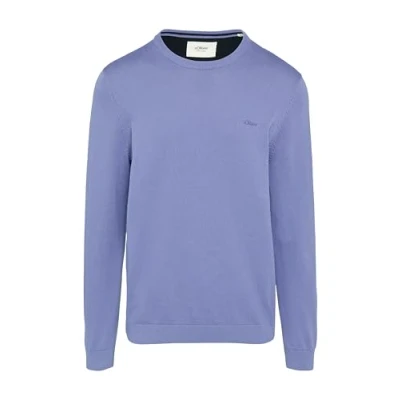 Abbildung von s.Oliver Logostickerei Strickpullover, Herren, Größe: Small, Lila