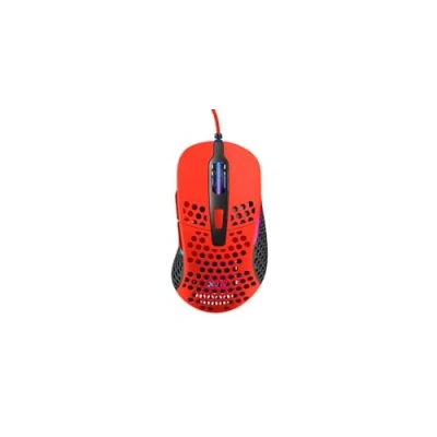 Abbildung von Xtrfy M4 RGB, Ultraleichte Kabelgebundene Gaming Maus, Ergonomisches Design für Rechtshänder, Pixart 3389 Sensor, RGB Beleuchtung, Kripparrian Red Edition