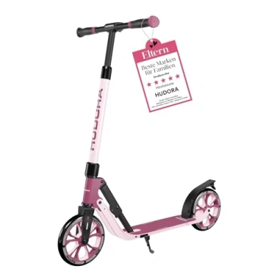 Abbildung von HUDORA BigWheel® 205 Advanced Scooter Komfortabler Aluminium Roller für bis zu 100kg Höhenverstellbarer &amp; zusammenklappbarer Tretroller Kick Kinder/Jugendliche Erwachsene