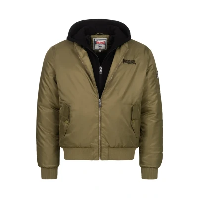 Abbildung von Lonsdale Normale Passform Ballindean Bomberjacke, Herren, Größe: XXL, Olive black