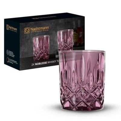 Abbildung von Nachtmann 2 teiliges Whiskybecher Set, Rosa Whiskygläser, Kristallglas, 295 ml, Berry, Noblesse Vintage, 104244