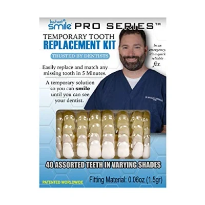 Abbildung von Instant Smile Pro Series Provisorisches Zahnersatz Set, 40 verschiedene Zähne, Formen und Farben