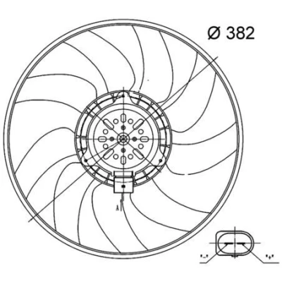 Abbildung von MAHLE ORIGINAL CFF 32 000S Lüfter 382 12 elektrisch AUDI: A6 C7 Avant