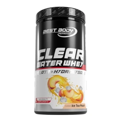 Abbildung von Best Body Nutrition Professional Clear Water Whey Isolate + Hydrolysate Ice Tea Peach 450 g Dose
