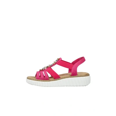 Abbildung von Rieker Riemensandalette, Damen, Größe: 41, Lila Schuhe