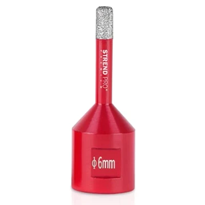 Abbildung von STREND PRO Diamant Bohrer Fliesen 6mm PREMIUM Feinsteinzeug für Winkelschleifer Bohrkone Fliesenbohrer/Diamantbohrer/Glasbohrer/Keramik bohrer/Porzellanbohrer