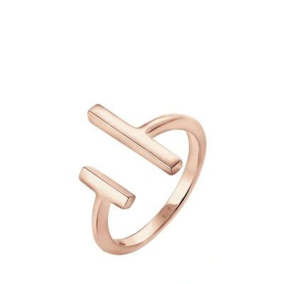 Abbildung von Elli Adjustable Basic GEO Ring Rose goldcoloured, Damen, Größe: 54, gold/coloured