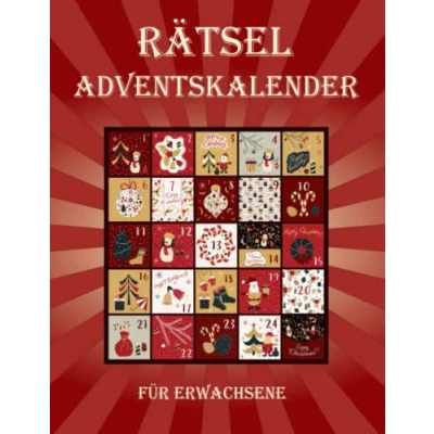 Abbildung von Rätsel Adventskalender für Erwachsene: 24 Tage Rätselspass mit 3 verschiedenen Rätselarten jeden Tag: Labyrinth, Sudoku und Wortsuche zum Thema Advent