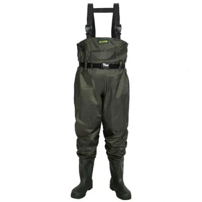 Abbildung von Dr.Fish Angel Wathose, wasserdichte mit Stiefeln, Unisex, Crosswater Wathose Gürtel, inklusive einfachem Reparaturset für Angeln, Landwirtschaft, Gartenarbeit, Größe EU 41