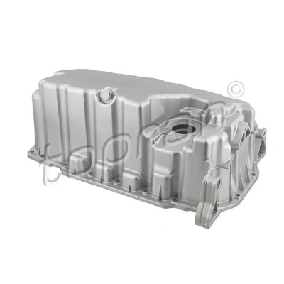 Abbildung von TOPRAN 118 114 Ölwanne mit Ölablassschraube Dichtring, Bohrung für Ölstandsensor, ohne Ölwannendichtung, Sensor Aluminium