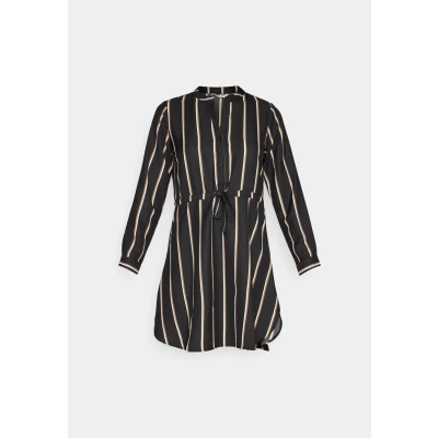 Abbildung von ONLY Onlcory Vneck Tunic Freizeitkleid, Damen, Größe: XXS, Black/white/camel