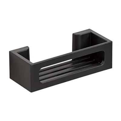 Abbildung von WENKO Turbo Loc Wandablage Bralia, Badablage, Befestigen ohne Bohren, Kunststoff, 30 x 8,5 12 cm, Schwarz
