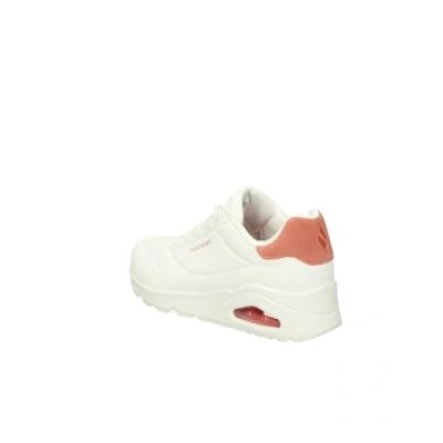Abbildung von Skechers Damen UNO, Weißer Durabuck Korallenlederbesatz, 38.5 EU