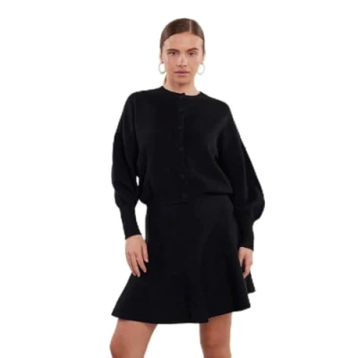 Abbildung von YAS Yasfonny Cardigan Strickjacke, Damen, Größe: Large, Black