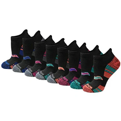 Abbildung von Saucony Damen Rundry Performance Heel Tab Athletic Socks, Available in S l (8, 16, 24 Pairs) Laufsocken, Verschiedene dunkle Farben (8 Paar), Small (8er Pack)