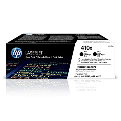 Abbildung von HP 410X (CF410XD) Multipack Original Toner (2x Schwarz) mit hoher Reichweite für Color Laserjet Pro M452, M477