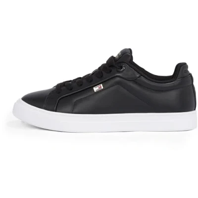 Abbildung von Tommy Hilfiger Womens ICON Court FLAG Sneaker low, Damen, Größe: 38, Black Schuhe