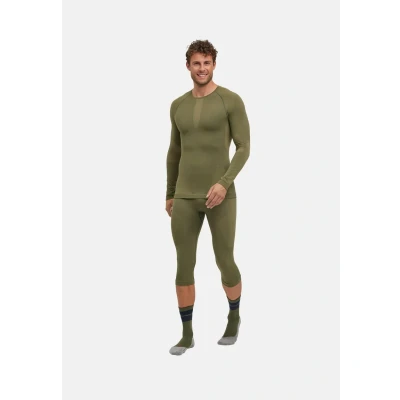 Abbildung von Falke Langarm Unterhemd/shirt herb, Herren, Größe: XL, Herb