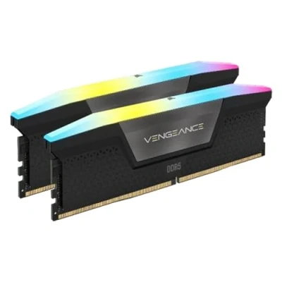 Abbildung von CORSAIR Vengeance RGB DDR5 RAM 32GB (2x16GB) 7000MHz CL40 Intel XMP iCUE Kompatibler Computerspeicher Schwarz (CMH32GX5M2B7000C40)