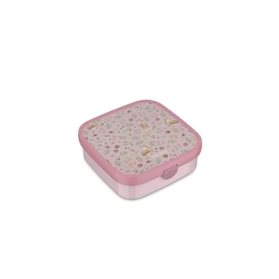Abbildung von Mepal Bento Brotdose Groß Campus Little Dutch Lunchbox für Kinder Inklusive 2 auslaufsicheren Fächern &amp; Gabel Fach ist mikrowellengeeignet 2x 200 + 1250 ml Fairy Garden