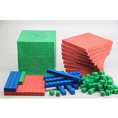Abbildung von WISSNER R39578.M00 aktiv Lernen Montessori Dienes Grundsortiment zum Dezimalrechnen 121 Teile RE Wood, Mehrfarbig