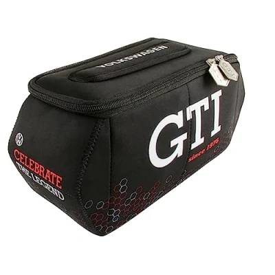Abbildung von BRISA VW Collection Volkswagen Neopren Universal Kosmetik Kultur Reise Apotheke Tasche im Golf GTI Design (Hexagon/Schwarz/Klein)