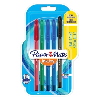 Abbildung von PAPER MATE InkJoy 100ST Kugelschreiber feine Spitze (0,7 mm) klassische Farben 5 Stück
