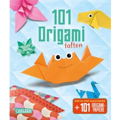 Abbildung von 101 Origami falten: Step by Anleitungen und Papiere Bastelbuch mit Falttipps buntem Origamipapier für Kinder ab 8 Jahren