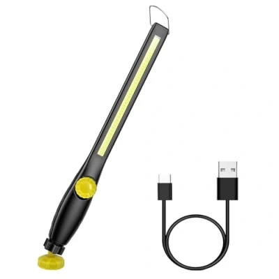 Abbildung von Arbeitsleuchte LED Akku mit Magnet, Arbeitslampe Werkstatt, Werkstattlampe Arbeitslicht für Auto Reparatur, Garage, Camping, Notbeleuchtung (Gelb)
