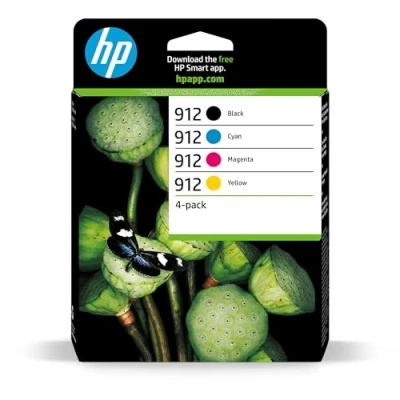 Abbildung von HP 912 (6ZC74AE) Multipack Original Druckerpatronen 1xBlau, 1xRot, 1xGelb, 1xSchwarz für OfficeJet 801x, Pro 802x