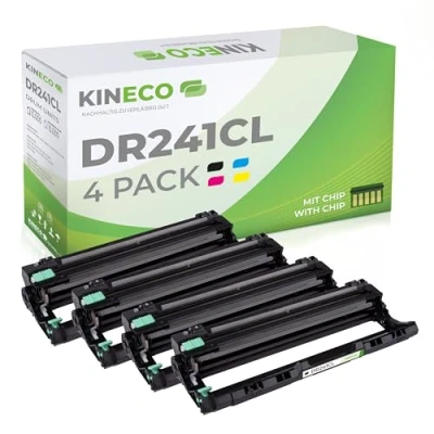 Abbildung von Kineco 4 Trommeln kompatibel für Brother DR241CL DR 241CL DCP 9020CDW HL 3140 CW 3170 3150 CDW CDN MFC 9130 9140 9330 9340