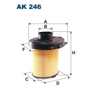 Abbildung von FILTRON AK 246 Luftfilter 193,5 155, 187, 130 Filtereinsatz PEUGEOT: 205 II Hatchback, 106 Convertible, CITROËN: Saxo Hatchback