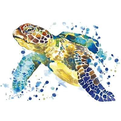 Abbildung von Ideen mit Herz Color Bügeltransfer, DIN A4, Schildkröte Textilien wie T Shirts &amp; Taschen Bügelmotiven verzieren Bilder schnell einfach aufbügeln DIY Textildesign
