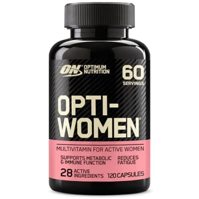 Abbildung von Optimum Nutrition Opti Women Multivitamin Nahrungsergänzungsmittel, Kapseln mit essentiellen Vitaminen und Mineralien für Frauen, geschmacklos, 60 Portionen, 120