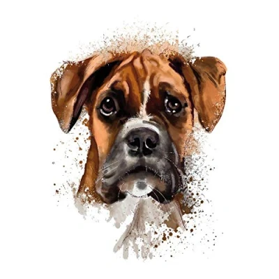 Abbildung von Ideen mit Herz Color Bügeltransfers, DIN A4 Textilien wie T Shirts &amp; Taschen Bügelmotiven verzieren Transfer Bilder schnell einfach aufbügeln DIY Textildesign (Dogge Trendy)
