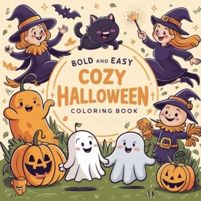 Abbildung von Halloween Malbuch für Kinder ab 5 Jahren Cozy