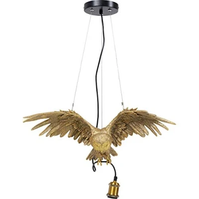Abbildung von Kare Design Hängeleuchte Animal Owl, Gold, Hängelampe, Pendelleuchte, Eulen Motiv, höhenverstellbar, keine Leuchtmittel inklusive, 60x57x14 cm (H/B/T)