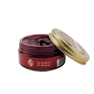 Abbildung von Langer &amp; Messmer feinste Ledercreme zur Glattlederpflege hochwertige Schuhcreme Für die Schuhpflege 50ml alle Glattlederschuhe geeignet Bordeaux