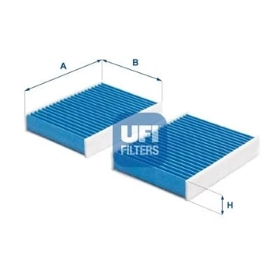 Abbildung von UFI 34.104.00 Innenraumfilter mit antibakterieller Wirkung 175 139 30 ALFA ROMEO: 147, GT, 156 Saloon