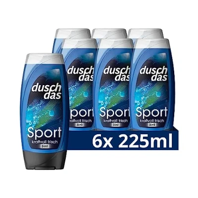 Abbildung von Duschdas 3 in 1 Duschgel &amp; Shampoo Sport Duschbad mit Fresh Energy Duftformel sorgt für einen erfrischenden Start den Tag 6x 225 ml