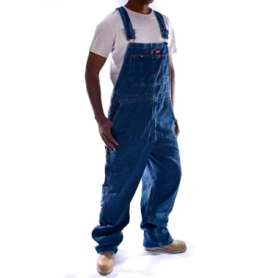 Abbildung von Dickies, Herren, Dickies Denim Latzhose in Washed Optik, STONEWASHED INDIGOBLAU, 36W / 32L