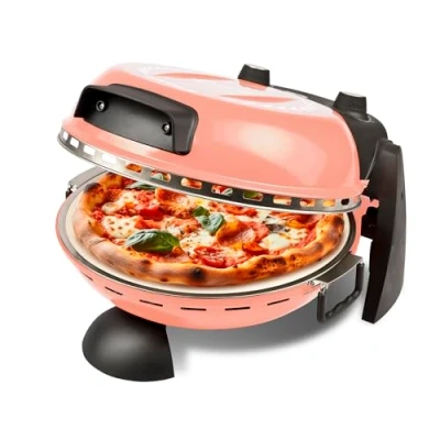 Abbildung von Pizzaofen G3Ferrari G1017715 Delizia Anniversary Coral Passion Special Edition mit Wende Pizzastein, Pizzawender und Cutter, Koralle