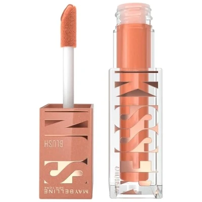 Abbildung von Maybelline New York SUNKISSER, Multi Purpose Illuminating Liquid Blush, Rouge, Highlighter und Bronzer, Healthy Glow, Tanned Teint, Glowy Make up, Farbton:Downtown Rush 4,7 ml