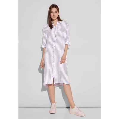 Abbildung von Street One Gestreiftes Blusenkleid, Damen, Größe: 38, Lila