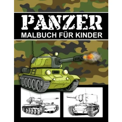 Abbildung von Panzer Malbuch: Panzerfahrzeugen und Militärfahrzeuge Ausmalbuch für Kinder Erwachsene Tolles Geschenk Jungs