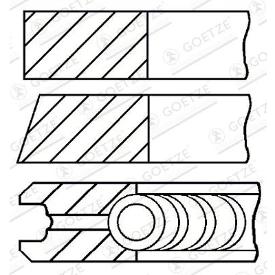 Abbildung von GOETZE ENGINE 08 288000 10 Kolbenringsatz 91,1
